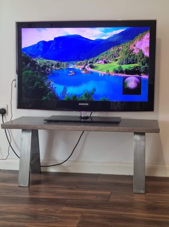 Polished Concrete Coffee Table Tv Stand Etsy