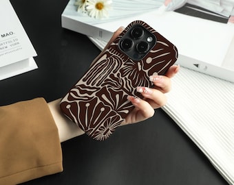 iPhone-skal med chokladblommor till iPhone 15, iPhone 14 Pro Max, iPhone 13 Pro, iPhone 8, 11 SE, X XS XR, Personligt namnskal