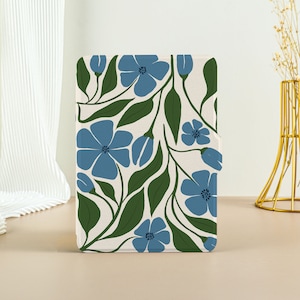 Fresh Blue Flowers Kindle Case Kindle Paperwhite 11th Generation, Paperwhite 2021 Case, All New Kindle Case Kindle Cover with Wake/Sleep