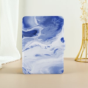 Blue -White Mix Kindle Case Kindle Paperwhite 11th Generation, Paperwhite 2021 Case, All New Kindle Case Kindle Cover with Auto Wake/Sleep