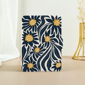 Ink Blue Flowers Kindle Case Kindle Paperwhite 11th Generation, Paperwhite 2021 Case, All New Kindle Case Kindle Cover with Wake/Sleep