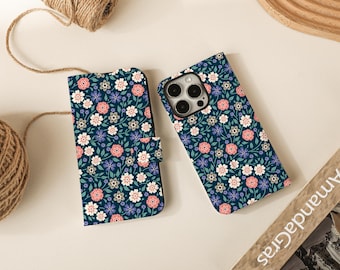 Summer Daisy Flip Wallet Cases for iPhone 17 16 15 14 13 12 11 8 7 SE X XR Pro Max, Wallet Phone Case, Phone Flip Case Wallet