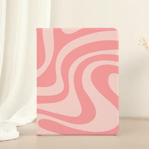 Pink Abstract Stripe iPad Air 4 iPad Pro 12.9 Case, iPad 10.2 iPad 9.7 Case, iPad Mini 6 iPad 8th iPad Pro 11 iPad 9th Generation Cover