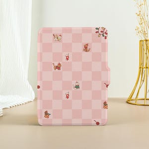 Cute Christmas Kitten Kindle Case, Kindle Paperwhite 11th Generation Paperwhite 2021 Case, All New Kindle Case Kindle Cover with Auto Wake