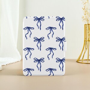 Blue Bow Tie Kindle Case, Kindle Paperwhite 11th Generation Paperwhite 2021 Case, All New Kindle Case Kindle Cover with Auto Wake