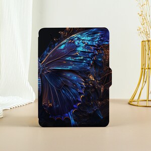Blue Butterfly Kindle Case Kindle Paperwhite 11th Generation, Paperwhite 2021 Case, All New Kindle Case Kindle Cover with Auto Wake/Sleep
