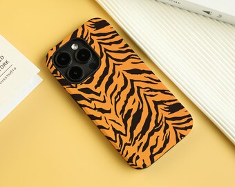 Tiger Stripes Prints iPhone Case for iPhone 15 Case iPhone 14 Pro Max 13 Pro Case iPhone 8 11 SE X XS XR Case Personalised Name Case
