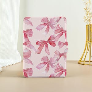 Pink Ribbon Kindle Case, Kindle Paperwhite 11th Generation Paperwhite 2021 Case, All New Kindle Case Kindle Cover with Auto Wake