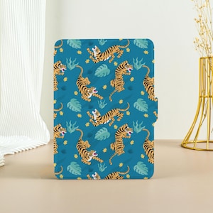 Tiger Prints Kindle Case, Kindle Paperwhite 11th Generation Paperwhite 2021 Case, All New Kindle Case Kindle Cover with Auto Wake