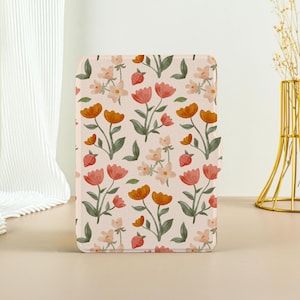 Vibrant Flower Print Kindle Case, Kindle Paperwhite 11th Generation Paperwhite 2021 Case, All New Kindle Case Kindle Cover with Auto Wake