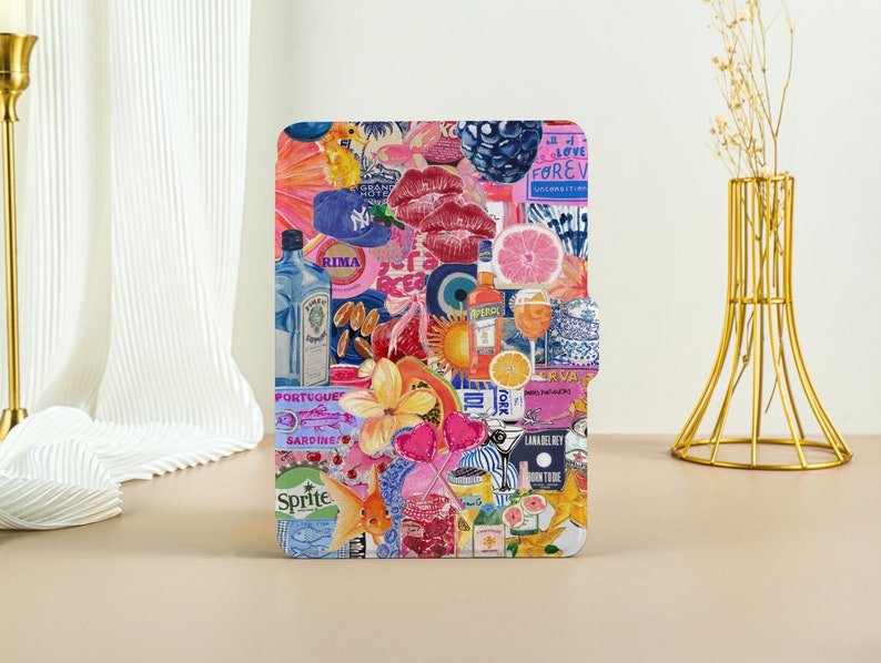Orange Collision Kindle Case Kindle Paperwhite 11th Generation, Paperwhite 2021 Case, All New Kindle Case Kindle Cover with Auto Wake/Sleep image 1