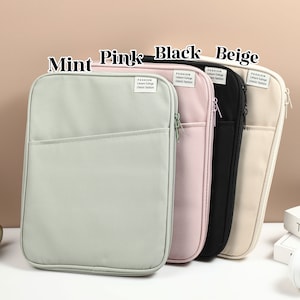 Personalized 11&quot; 13&quot; Laptop Bag with Zipper, Monogram Laptop Bag, Initial Tablet Bag, Laptop 13&quot; Sleeve, iPad Pro 12.9 Case, Notebook Bag