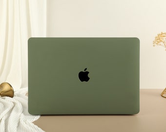 Retro Green Laptop Case MacBook Air 15 2023, Hard Case MacBook Cover for Pro 14 16 M1 M2 Pro 13 2021 2022 Neo A18 Unique Laptop Case