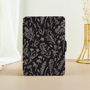 Étui pour Kindle à imprimé botanique pour Kindle Paperwhite 11e génération Paperwhite 2021 Tout nouvel étui pour Kindle avec fonction réveil automatique