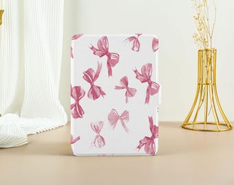 Rosa romantiskt rosett Kindle-skal, Kindle Paperwhite 11:e generationens Paperwhite 2021-skal, helt nytt Kindle-skal Kindle-fodral med automatisk väckning