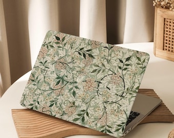 Funda para MacBook con estampados de William Morris para MacBook Pro de 16" y 14"; MacBook Retina de 15, 13 y 12"; Neo (A18) M5 2026; Air de 15" y 13"; funda retro para MacBook.