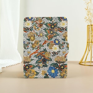 Vintage Flowers Print Kindle Case, Kindle Paperwhite 11th Generation Paperwhite 2021 Case, All New Kindle Case Kindle Cover with Auto Wake