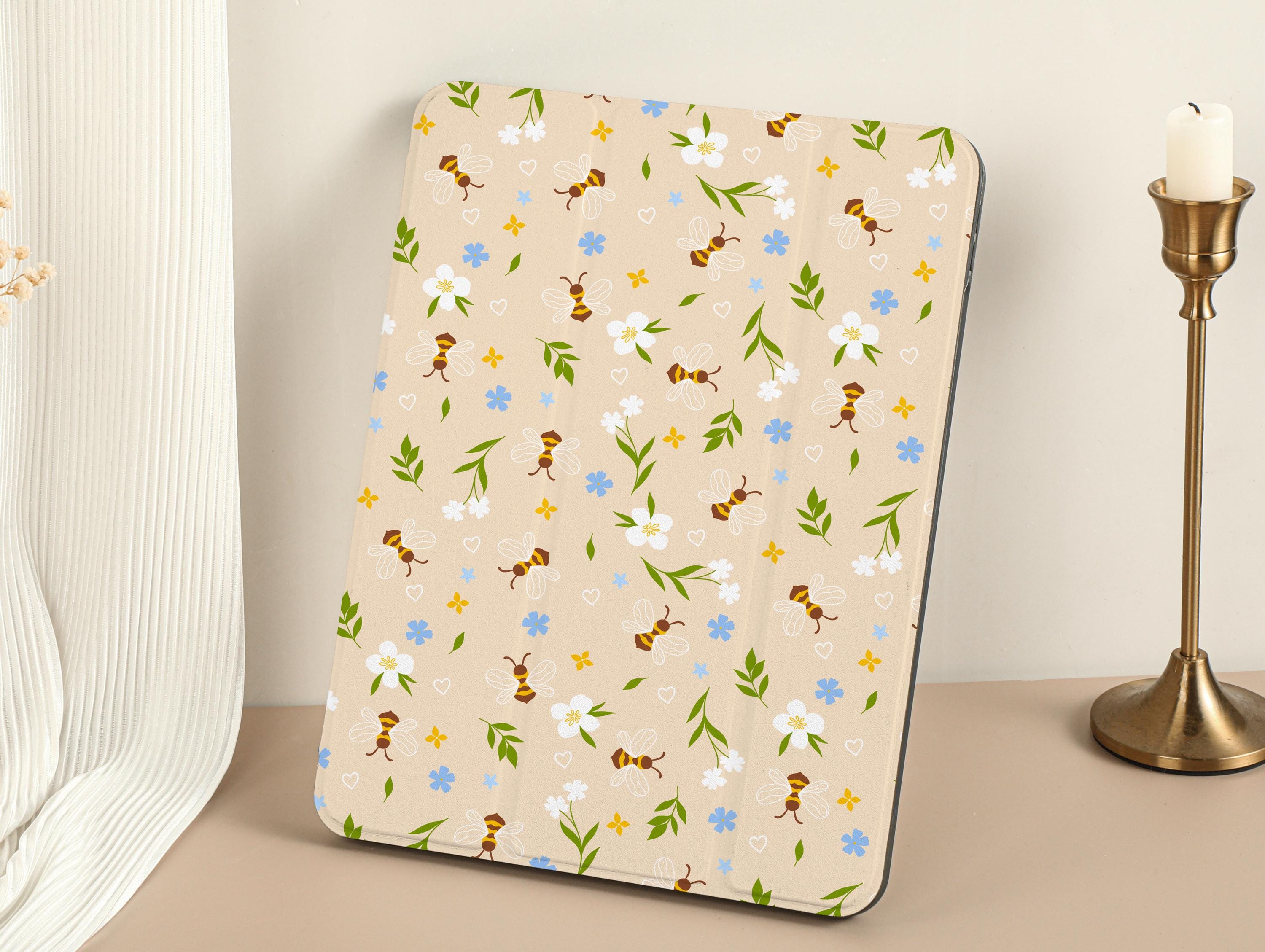 Cute Bees Coque pour iPad Air 4 pour iPad Pro 12,9, iPad 10,2 pour iPad 9,7, iPad Mini 6, iPad 8e, iPad Pro 11, iPad 9e génération