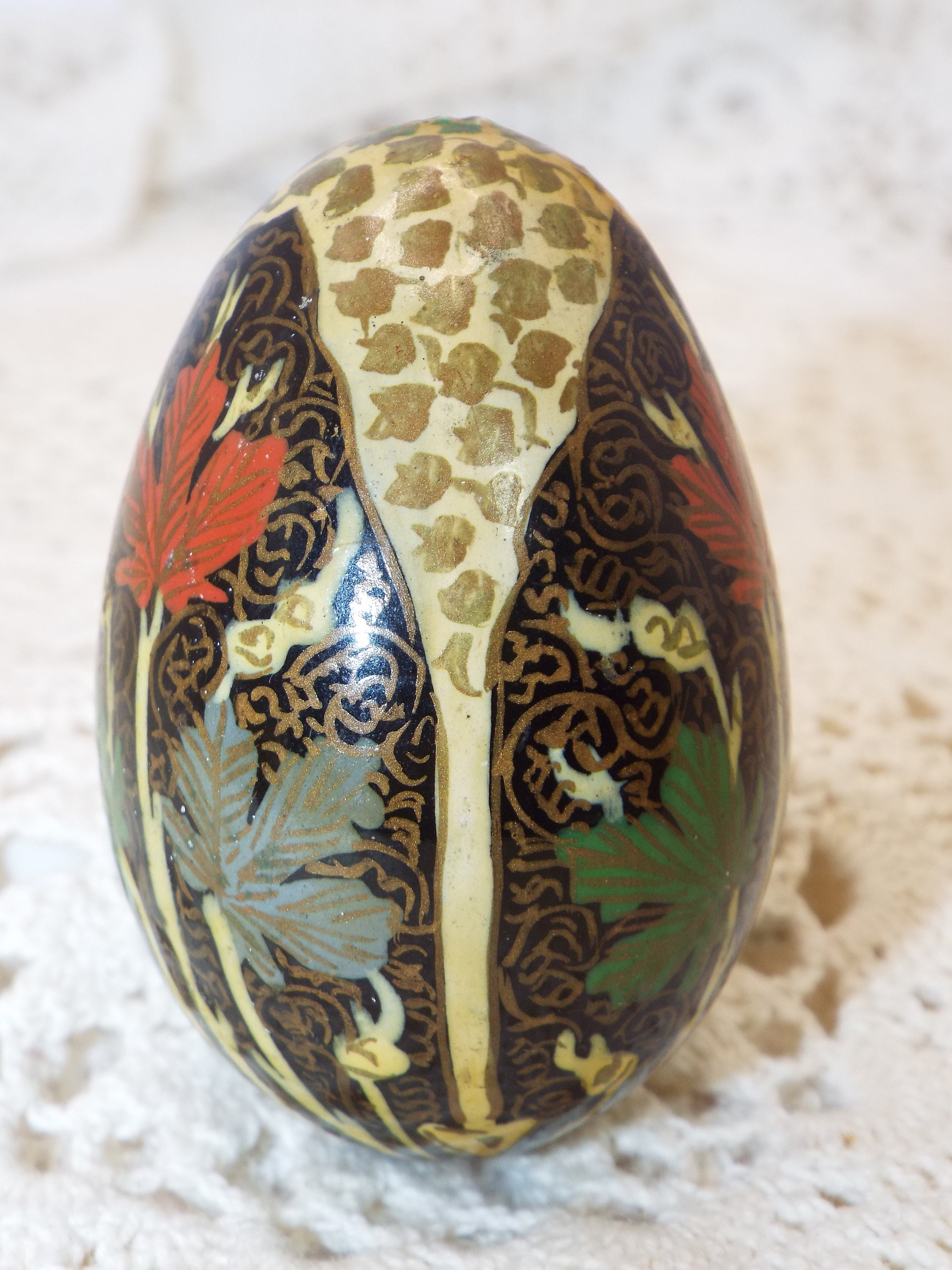 Four Beautiful Collectible Kashmir Eggs. Vintage Papier Mache Etsy
