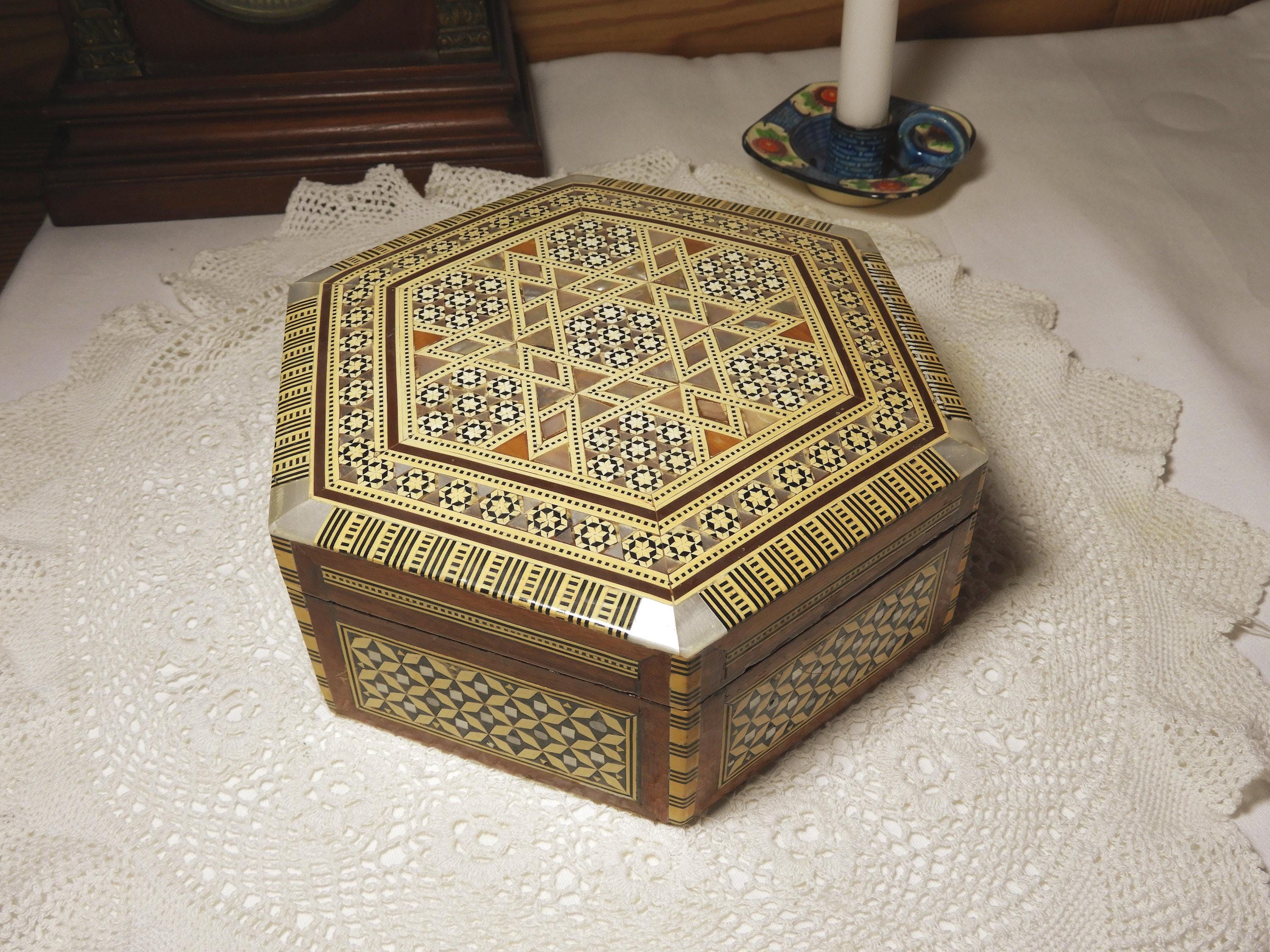 Boîte De Rangement,boîte à Bijoux Vintage En Fer Blanc, Avec Couvercle