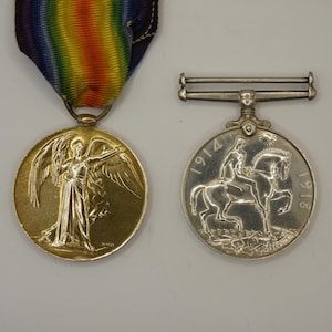 Original WW1 British Ward Medal  And Victory Medal. &quot; Royal garrison Artellery &quot;