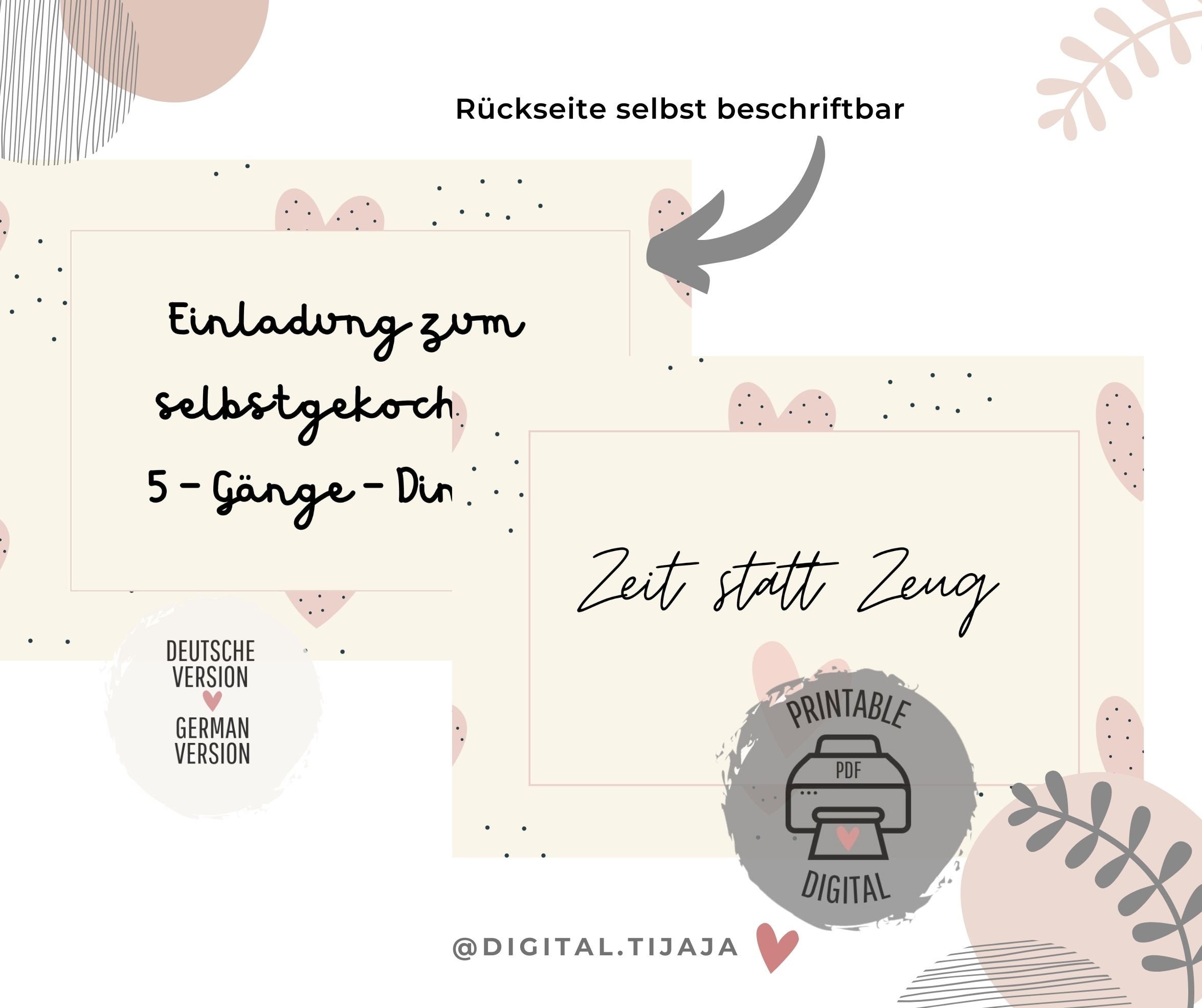Printable voucher to print out yourself // time instead of stuff // birthday gift // card give away time // gift voucher