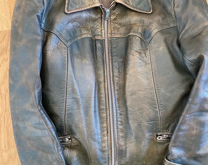 1950s Leather Jacket With Stunning Patina - Etsy