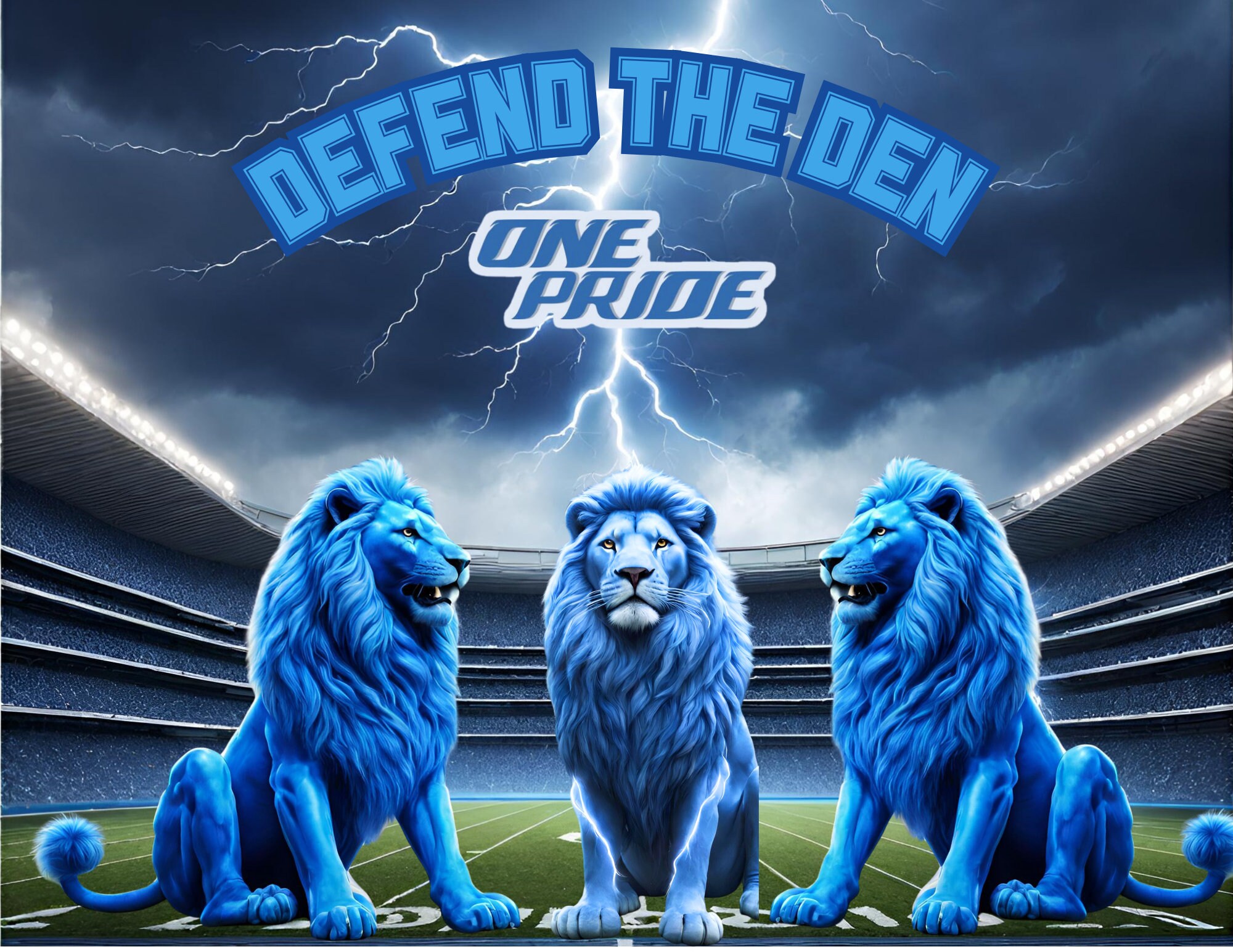 Lions, Defend the Den Etsy