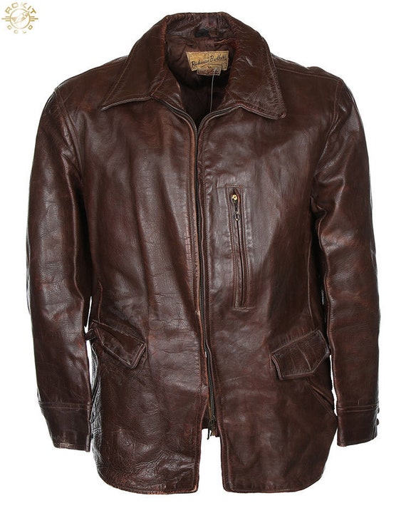 Late 40s Richman Brothers Horsehide Leather Jacke… - image 1