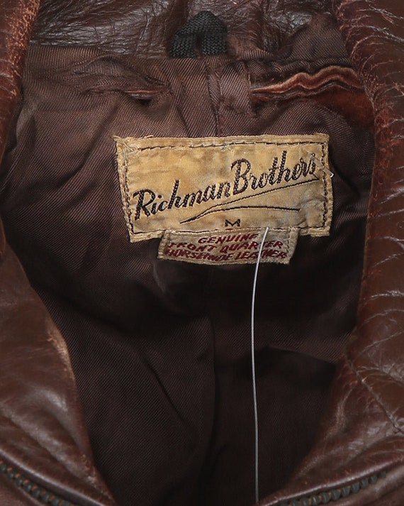 Late 40s Richman Brothers Horsehide Leather Jacke… - image 3