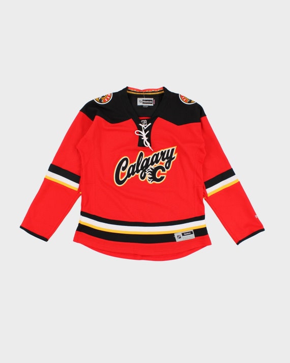 Large Men's Calgary Flames Jersey Pro Player Horse Blasty Alternate Black  Large