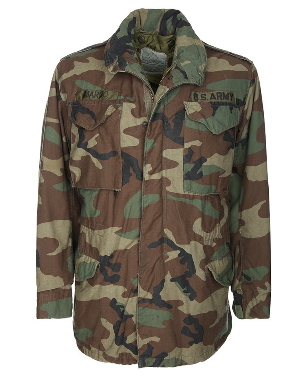 1984 Vintage US Army Woodland Camouflage M65 Field Jacket W 1984 Vintage US Army Woodland Camouflage M65 Field Jacket W