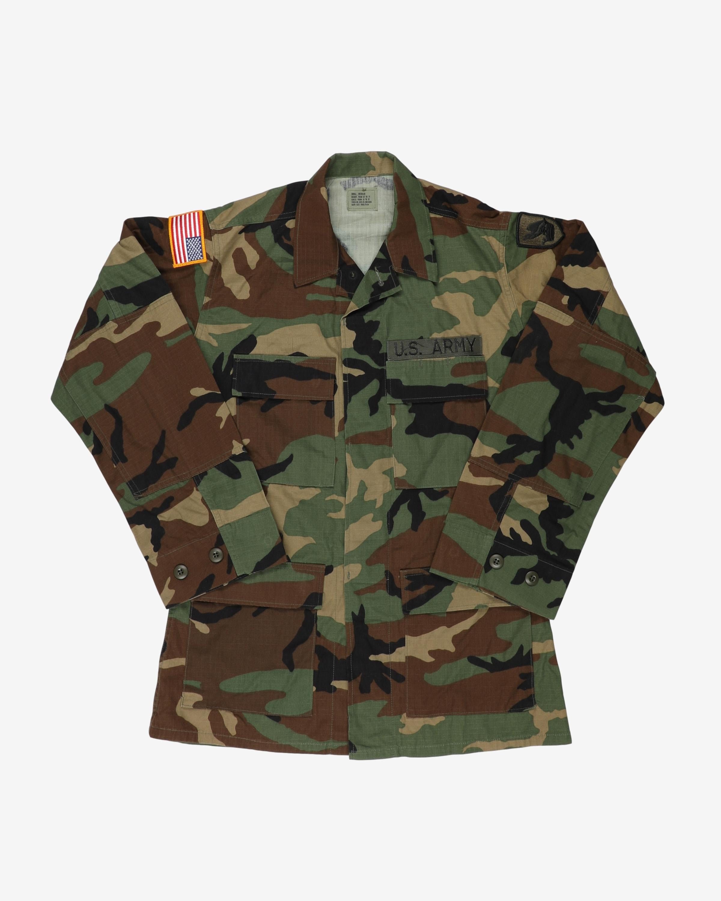 1989 Vintage US Army M81 Woodland Camo BDU Coat Small / Reg