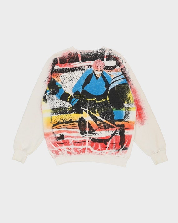 Vintage Early 90s Hockey Goalkeeper All Over Prin… - image 2