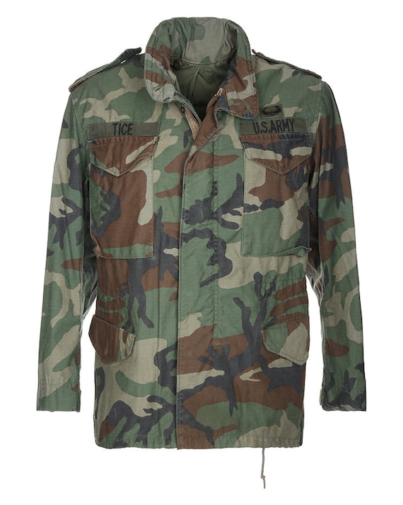 Stunning Patched 1983 Vintage US Army Woodland Camouflage