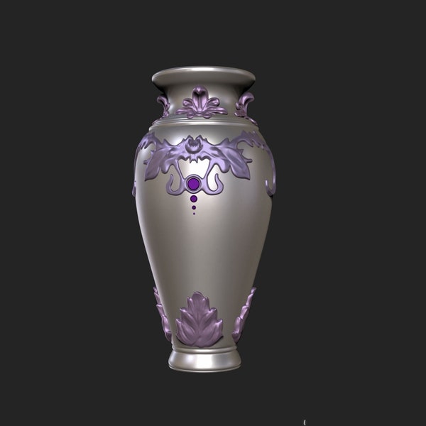 vase stl file, urn style flower pot for planters