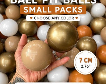 50–200 Ball Pit Balls, 7 cm Plastic Play Balls, Choose Any Color, Small Pack, BPA Free, Non-Toxic Kids Balls