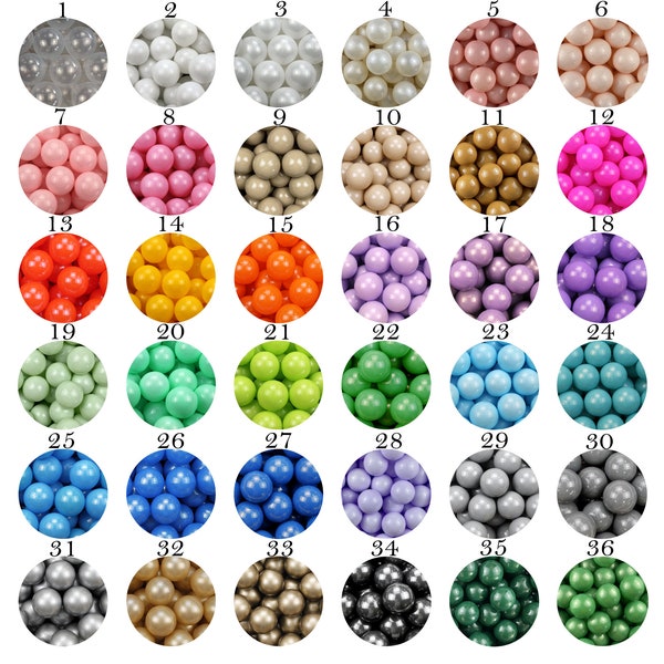 Balls for ballpit, 36 colors - 2,76" (7 cm), Plastic balls, non-toxic, soft ball pit child, toddler gifts, activity toy baby gift twin