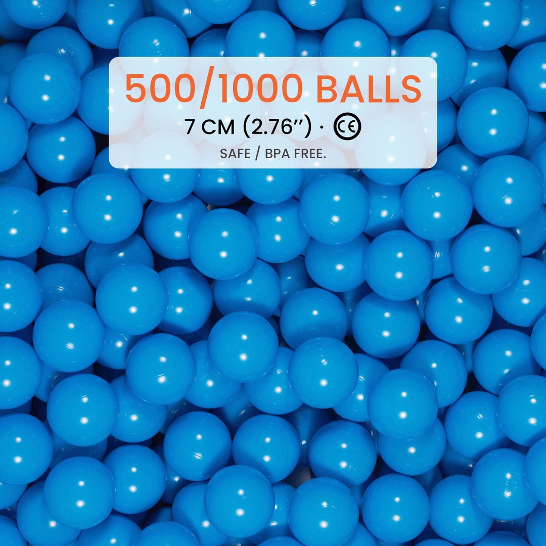500 / 1000 Blue Ball Pit Balls 7 Cm (2.76