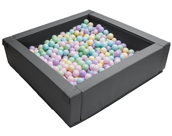 Gray Foam Ball Pit for Toddlers, Soft Play Equipment, Sensory Play Area, Indoor Playground, Daycare Equipment, Toddler Play Area