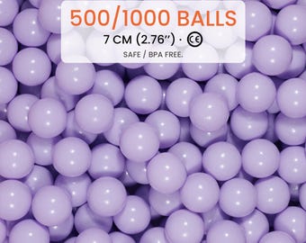 500 / 1000 Purple Ball Pit Balls 7 cm (2.76") CE Certified Non-Toxic BPA-Free Soft Play Balls for Kids Ball Pit