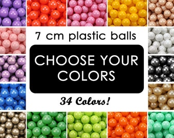 Colorful Plastic Pit Balls For Kids Pool Soft Ocean Balls Eco Friendly - 2,76" (7 cm)