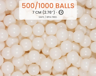 500 / 1000 Cream Pearl Ball Pit Balls 7 Cm (2.76