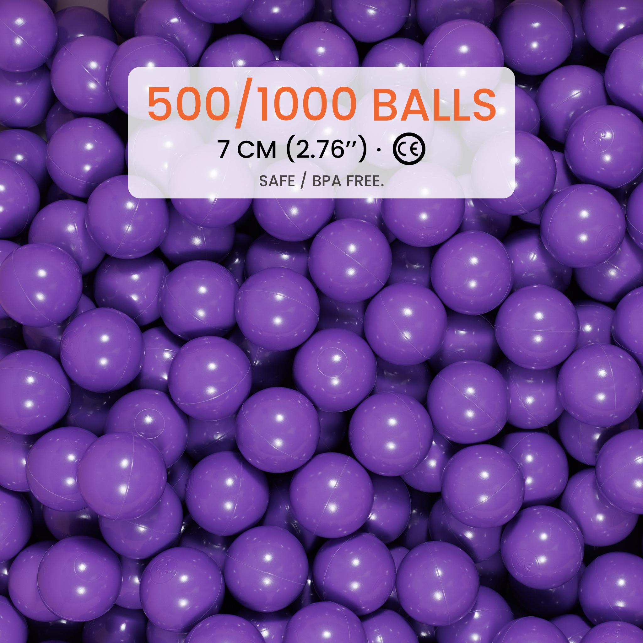 500 / 1000 Dark Purple Ball Pit Balls 7 Cm (2.76