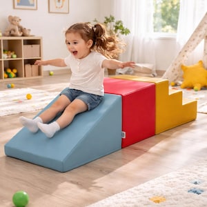 Modulares weiches Spielset für Kleinkinder, Schaumstoff Kletterer, Montessori Kletterblöcke, Indoor-Spielplatz, Kleinkind-Fitnessstudio