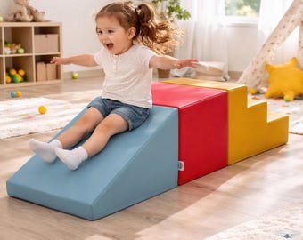 Modular Soft Play Set for Toddlers, Foam Climber, Montessori Climbing Blocks, Indoor Playground, Toddler Gym
