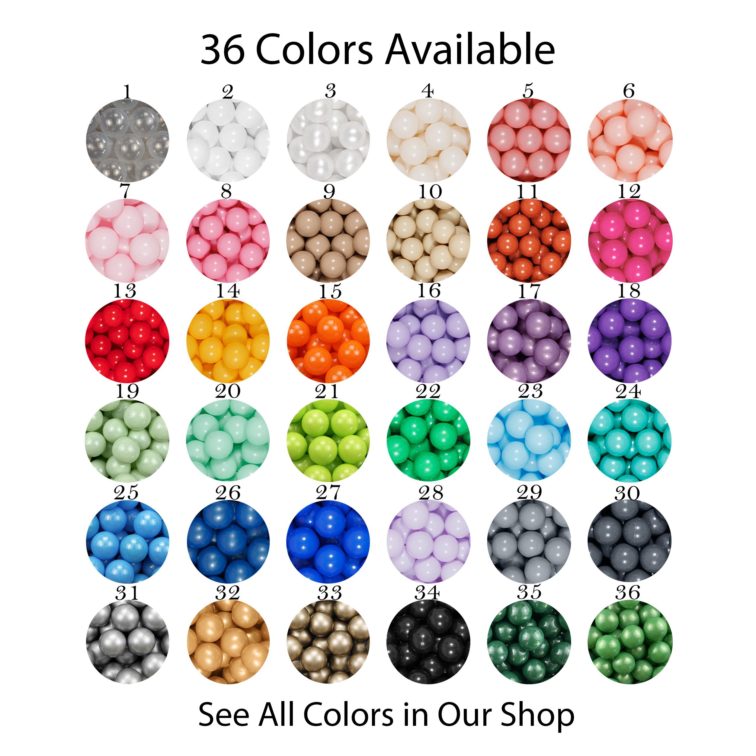 500 / 1000 Ball Pit Balls, 7 Cm (2.76”), Pearl Plastic Play Balls