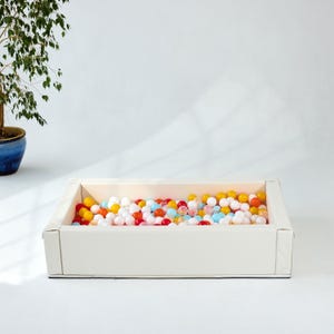 Benutzerdefiniertes rechteckiges Bällebad - Weiches Schaumbad für Kinder - Größe auswählen - Montessori Spielbereich - Baby Bällebad