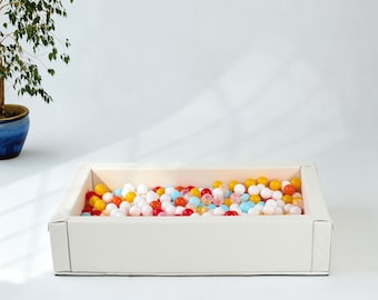 Custom Rectangular Ball Pit – Soft Play Foam Ball Pit for Kids – Montessori Play Area – Baby Ball Pool – Bällebad