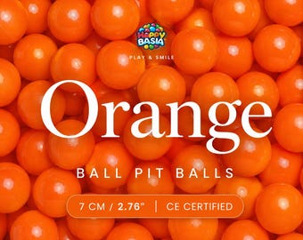 Orange Ball Pit Balls – 50-1000 BPA-Free Non-Toxic Balls, 7 cm (2.76"), for Ball Pits, Soft Play & Playrooms